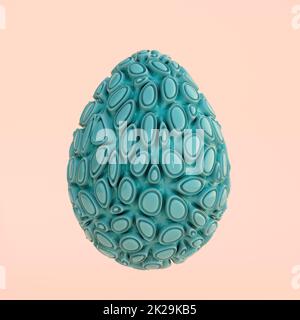 3D rendering of an egg-inspired geometric shape Stock Photo