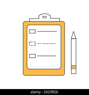Stylish icon from thin lines filling out documents - Vector Stock Photo