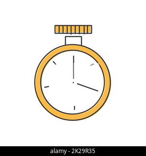 Stylish thin line sports stopwatch icon isolated on white background - Vector Stock Photo