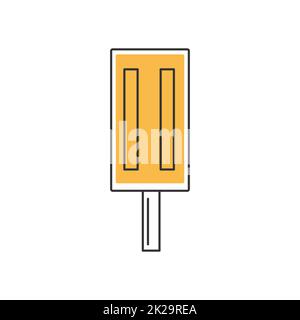 Stylish thin line ice cream icon isolated on white background - Vector ...
