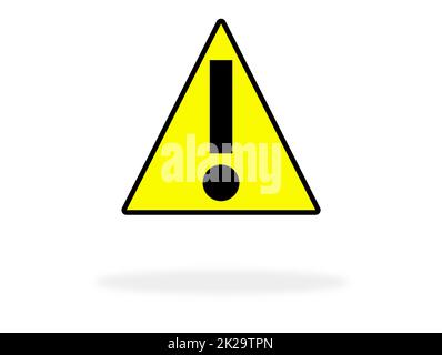 Yellow Triangle Warning Sign With Exclamation Mark Isolated On White Background 3d Illustration Yellow Triangle Warning Sign With Exclamation Mark Isolated On White Background 3d Illustration