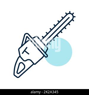 Garden chainsaw isolated vector icon Stock Photo