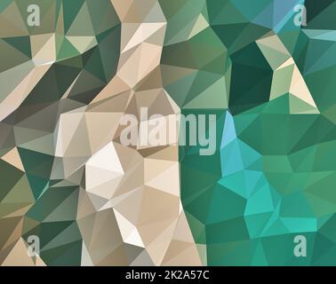 Colorful polygonal mosaic background out of triangles for creative design work Stock Photo