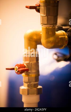 Various PVC pipes and fittings Stock Photo