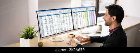 Auditor Employee And Data Analyst Stock Photo