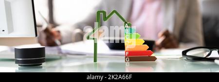 Energy Efficient House Building Audit Stock Photo