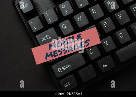Handwriting text Mobile Messages. Business overview the act of ...
