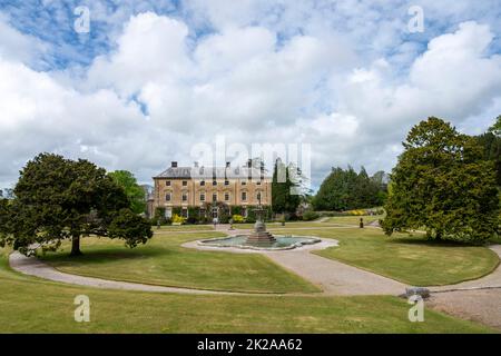 Pencarrow House and gardens, a stately home in Palladian style, in spring. Cornwall, UK. Stock Photo