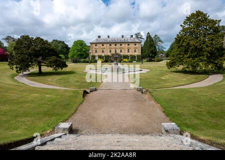 Pencarrow House and gardens, a stately home in Palladian style, in spring. Cornwall, UK. Stock Photo