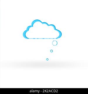 Ideas.... Conceptual image representing modern cloud computing. Stock Photo