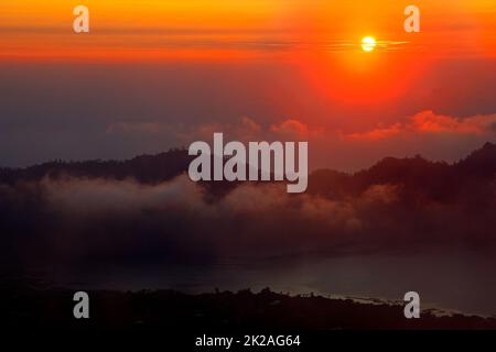 View from mount Batur - Bali, Indonesia Stock Photo
