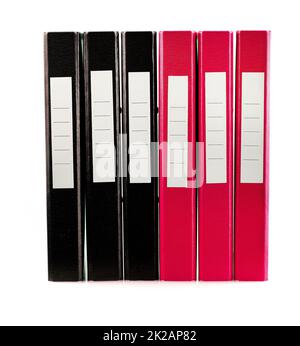 Ring Binder,Office folders isolated on white background Stock Photo