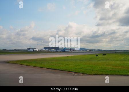 MONTREAL, CANADA -14 SEP 2022- View of the Montreal Pierre Elliott Trudeau International Airport (YUL), formerly known as Dorval. It is the busiest ai Stock Photo