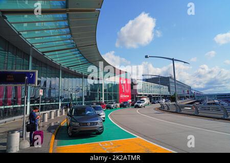 MONTREAL, CANADA -14 SEP 2022- View of the Montreal Pierre Elliott Trudeau International Airport (YUL), formerly known as Dorval. It is the busiest ai Stock Photo