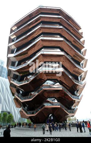 The Vessel, also known as the Hudson Yards Staircase. New York City. USA Stock Photo