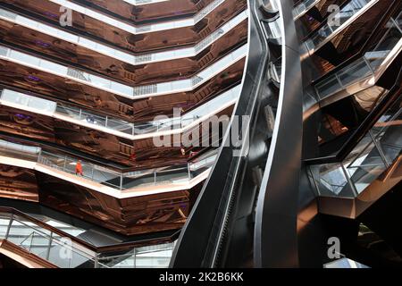 The Vessel, also known as the Hudson Yards Staircase. New York City. USA Stock Photo