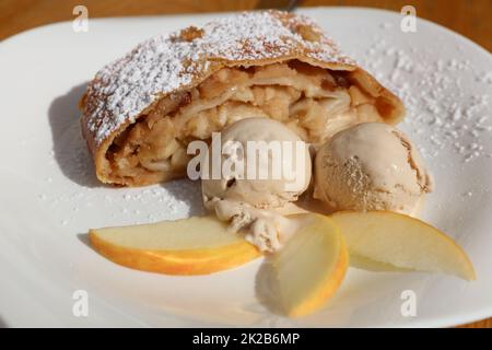 Apple Strudel Stock Photo