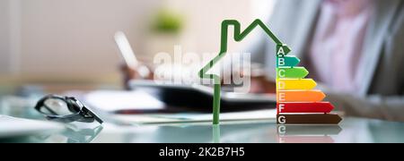 Energy Efficient House Building Audit Stock Photo
