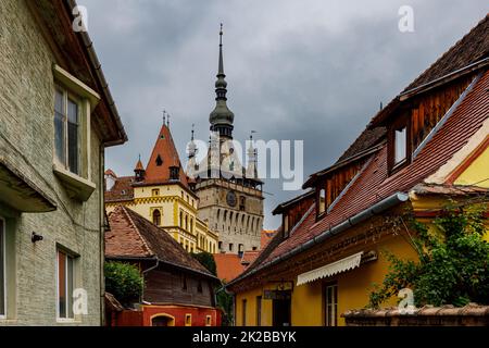 The historic city of Sighisoara in Transilvania Romania Stock Photo