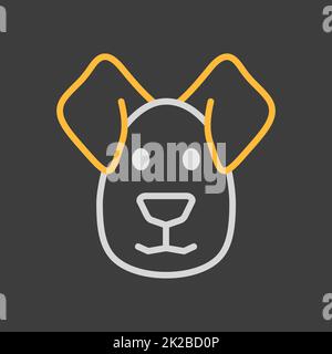 Dog icon. Farm animal vector illustration Stock Photo