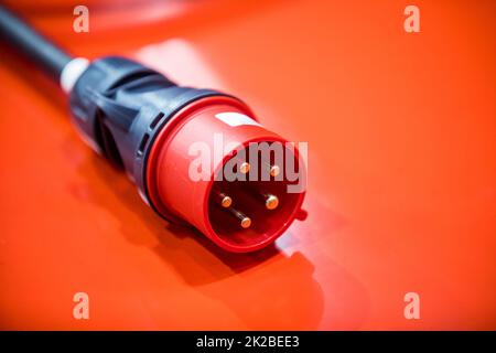 380 volt industrial electrical socket Stock Photo