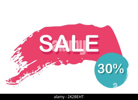 Abstract web banner, business card, template SALE 30 PERCENT - Vector Stock Photo