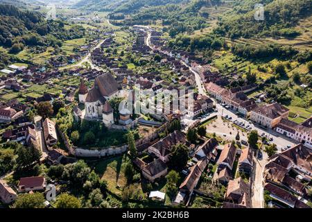 The historic castle church of Biertan in Romania Stock Photo