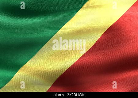 Republic of the Congo flag - realistic waving fabric flag Stock Photo ...