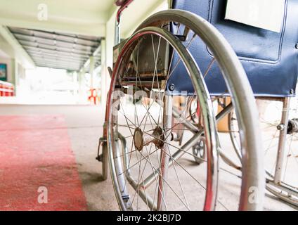 wheelchairs in the hospital Stock Photo