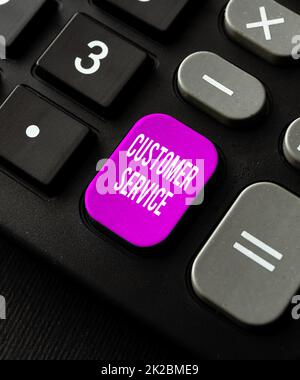 Conceptual display Customer Service. Business showcase direct ...