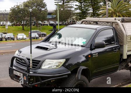 2013 Toyota Hilux workmate ute utility vehicle for sale , Barrenjoey Road,Avalon,Sydney,Australia Stock Photo