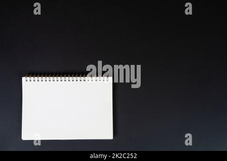 Blank spiral notebook Stock Photo