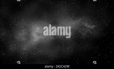 Night black starry sky and bright galaxy, horizontal background Stock Photo