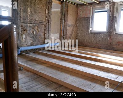 House renovation in a newly acquired old building Stock Photo