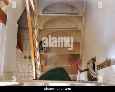 House renovation in a newly acquired old building Stock Photo