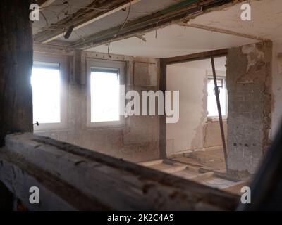 House renovation in a newly acquired old building Stock Photo