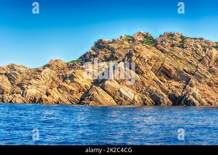 View of the Island of Budelli, Maddalena Archipelago, Sardinia, Italy Stock Photo