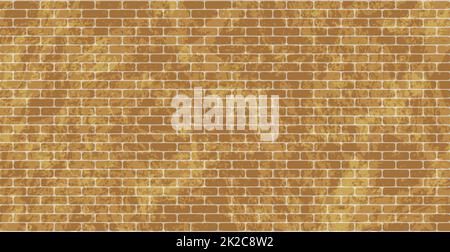 Panoramic background texture old red brickwork, peeling paint - Vector Stock Photo