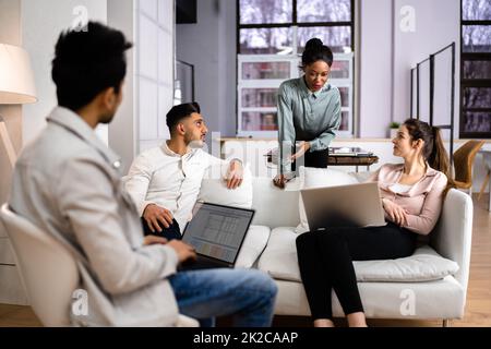 Young Diverse People Working Stock Photo