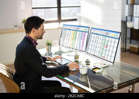 Auditor Employee And Data Analyst Stock Photo