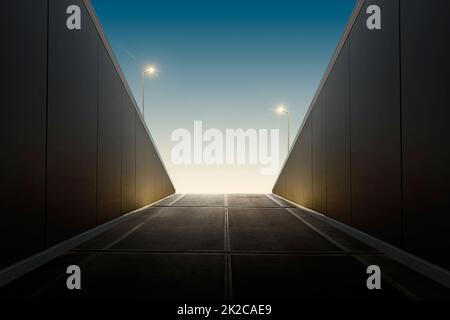 Tunnel exit Stock Photo