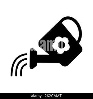 Watering can vector icon. Irrigation symbol Stock Photo