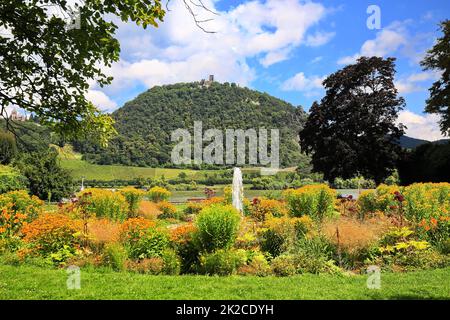 Drachenburg Castle on the Drachenfels near Koenigswinter Stock Photo