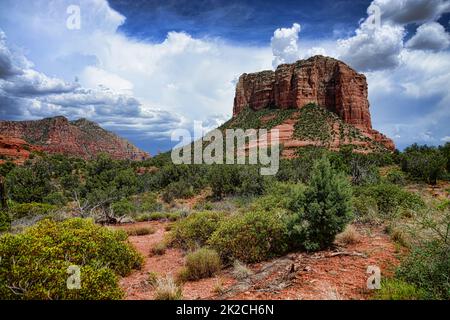 Sedona Arizona Mountains with Cloudy Skies Stock Photo - Alamy