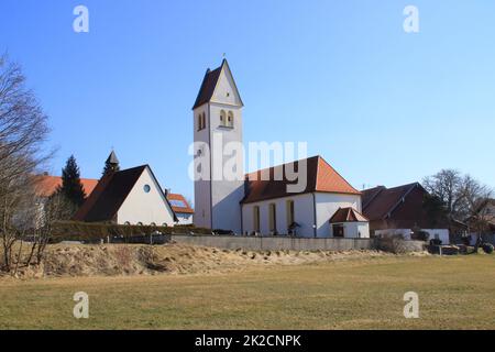 View of the Catholic parish church of St. Ulrich in Dietmanns Stock Photo