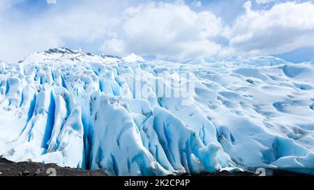 Perito Moreno glacier ice formations detail view Stock Photo