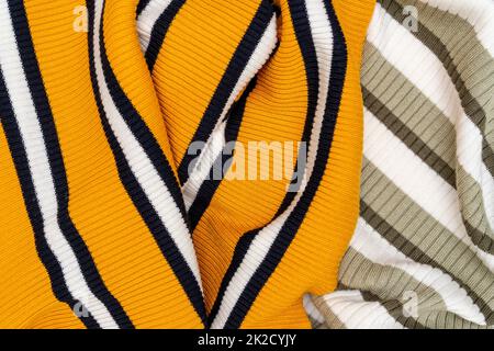 Texture of a knitted sweaters Stock Photo