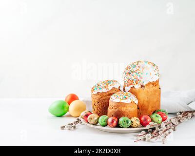 Orthodox Christian Easter Bread or Cake Kulich Stock Photo