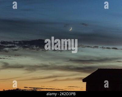 The Moon and Venus Stock Photo