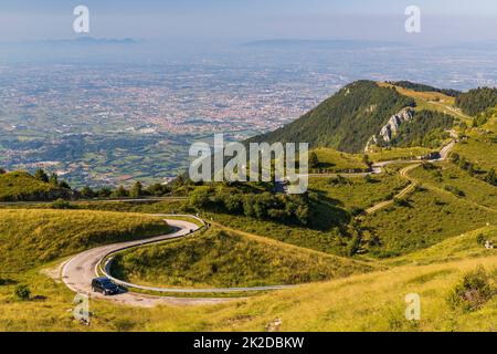 summer landscape near Monte Grappa, Northern Italy Stock Photo